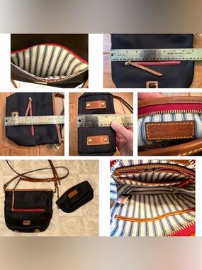 Authentic Dooney & Bourke Black Crossbody with Cosmetic Case